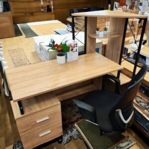 Escritorio Roble Melamina Porto con Estante